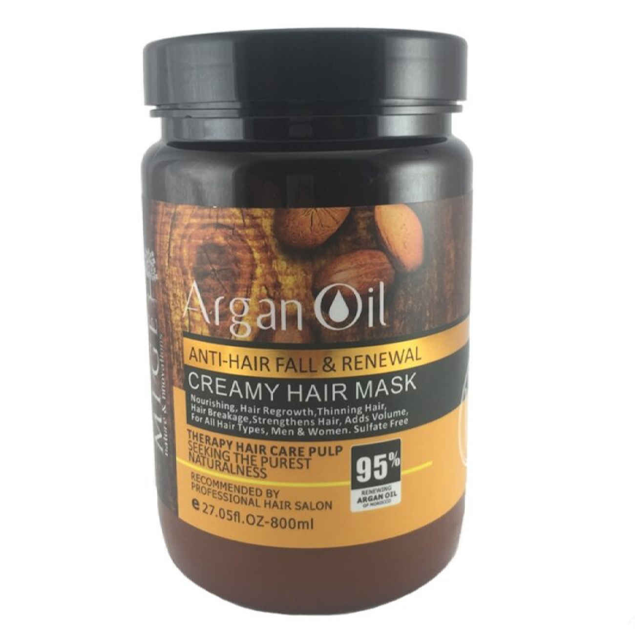Mige tiefenwirksame Haarmaske – Mit Arganöl und Vitamin E, frei von Parabenen, 800 ml