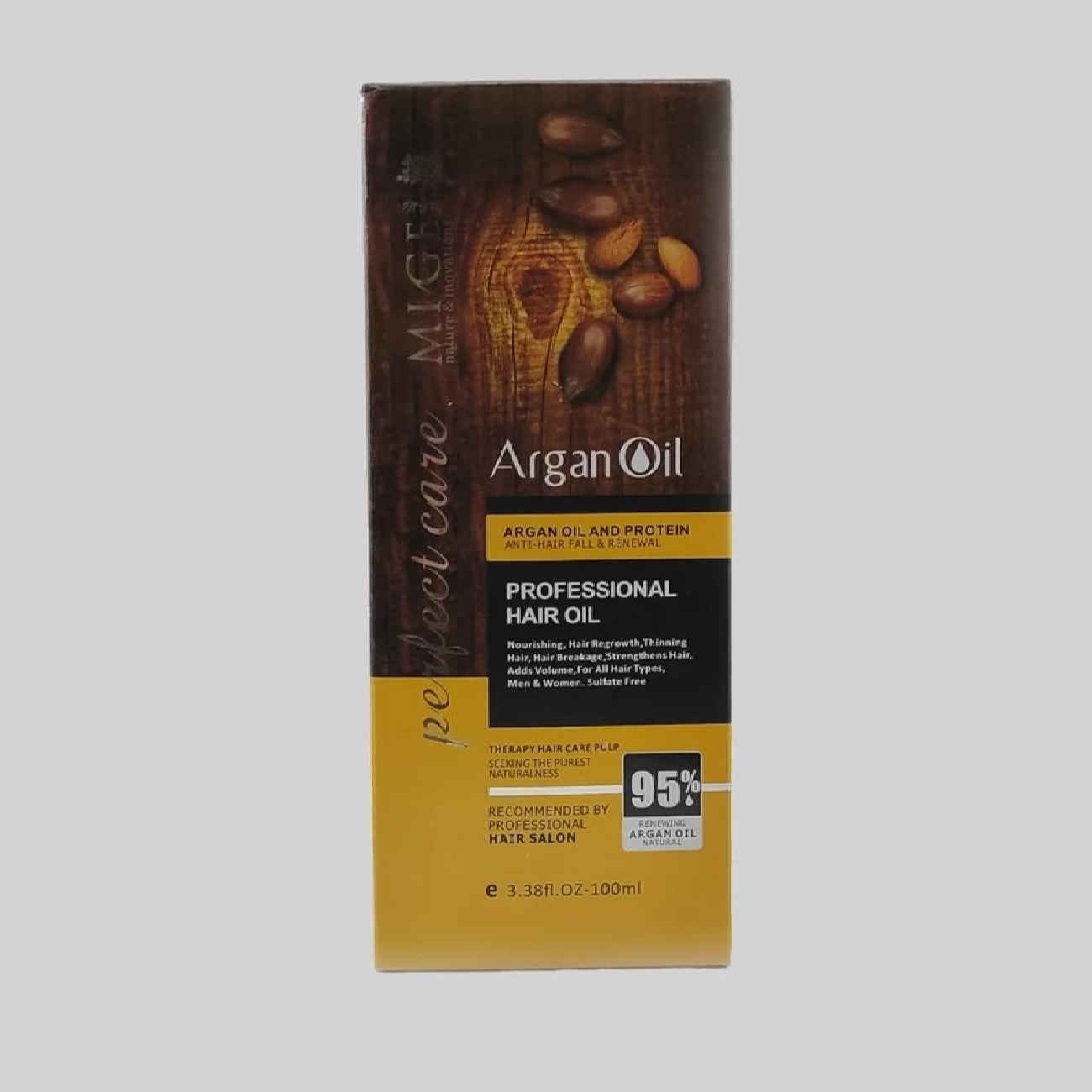 Mige Professional Arganöl – Reines, leichtes und schnell einziehendes marokkanisches Öl, 100 ml