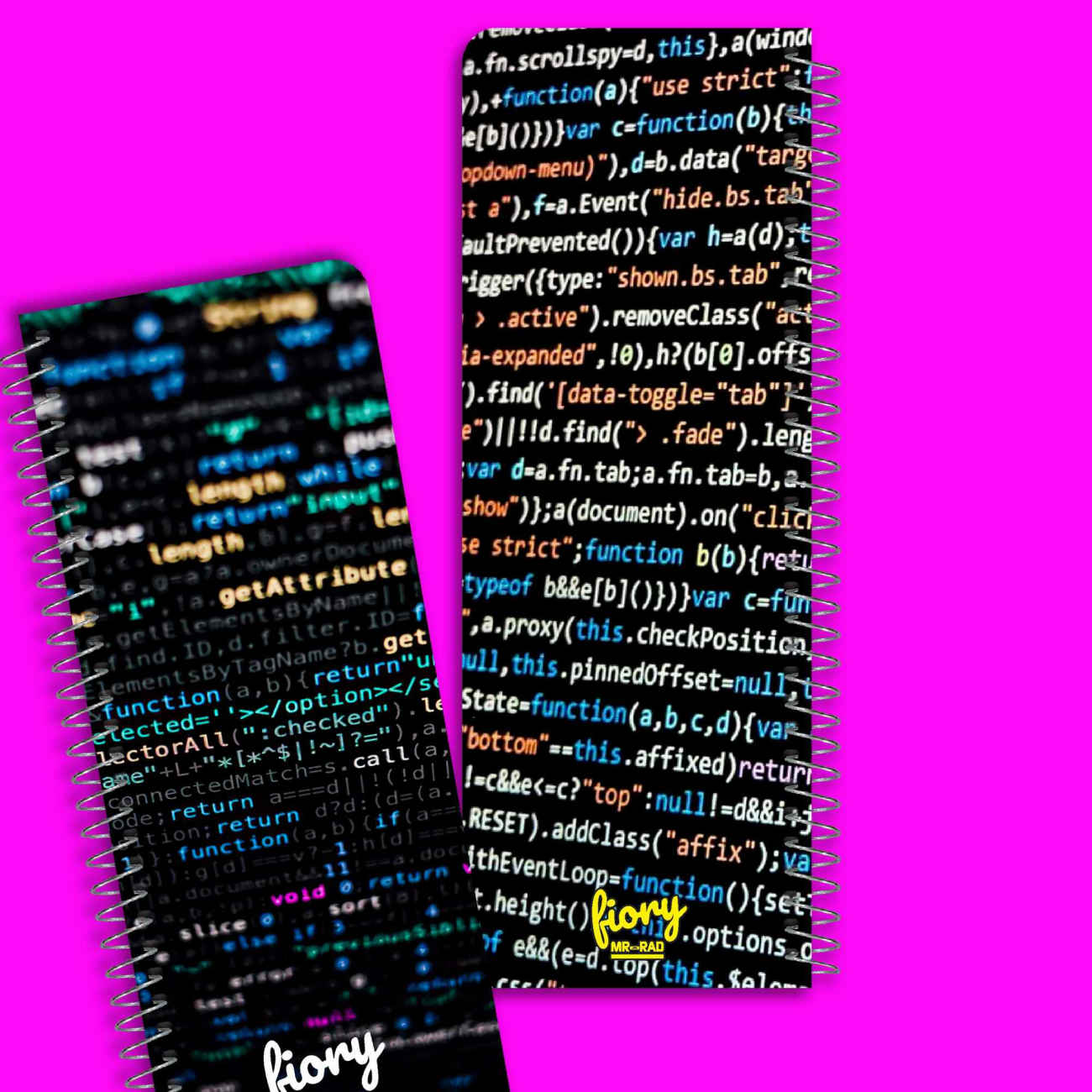 Herr Rad Aufgabenplaner – Notizbuch im Programmier- und Codierstil