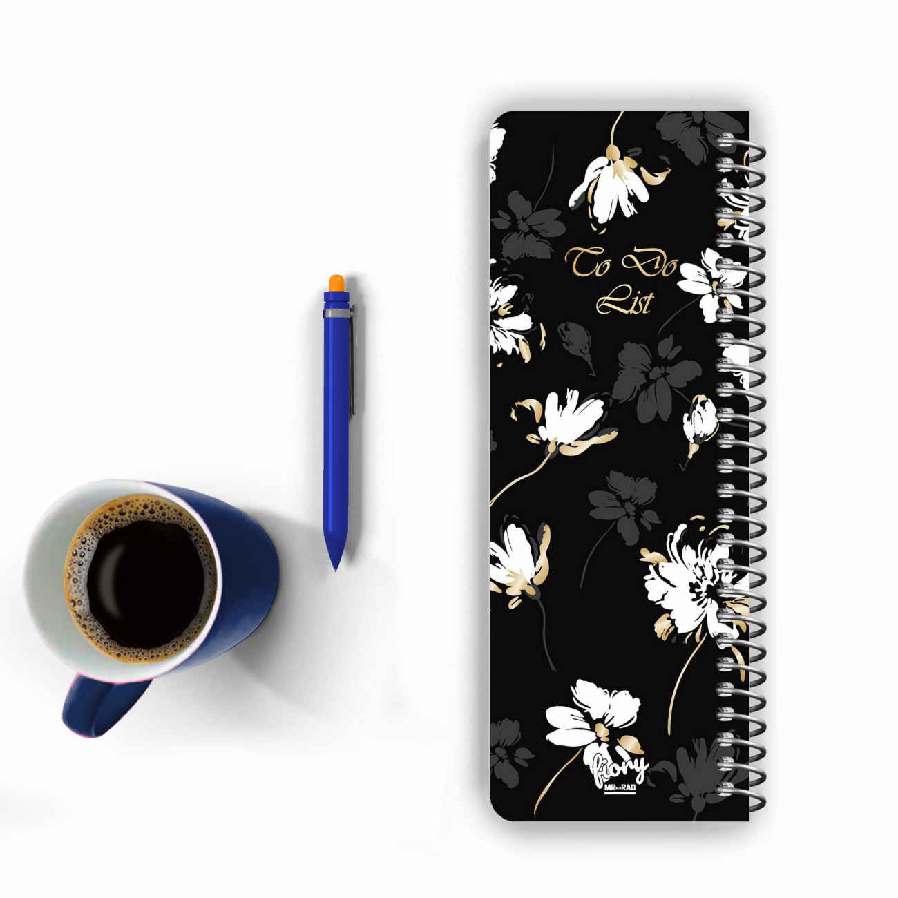 Herr Rad Aufgabenplaner – Mit Blumenmotiv „Wish Flower“