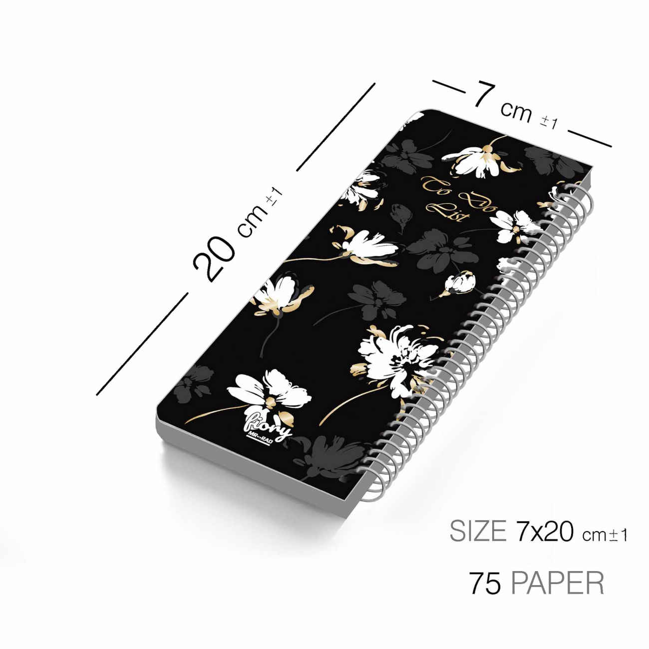 Herr Rad Aufgabenplaner – Mit Blumenmotiv „Wish Flower“