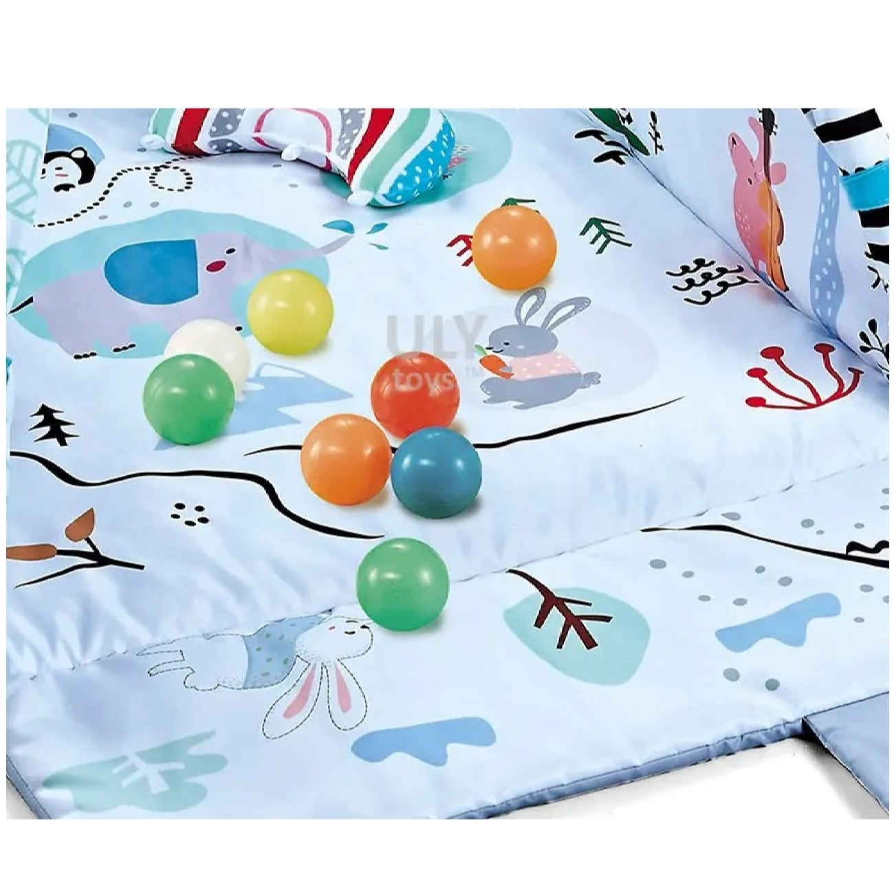 Vielseitige Babyspielmatte mit Hasen- und Zebramuster