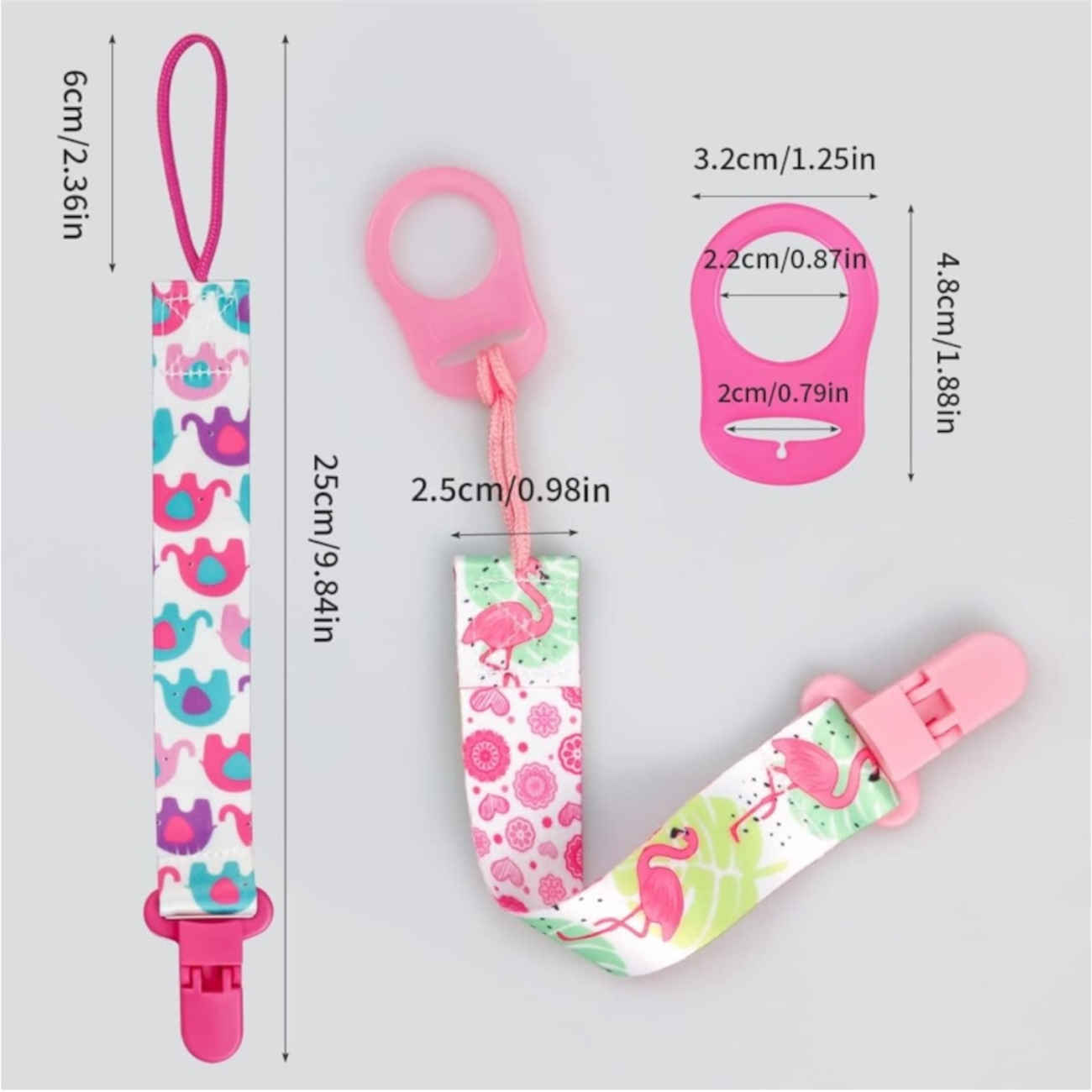 Pico-Clip-Schnullerband für Babys – Sicher, langlebig und einfach zu befestigen, 8er-Pack