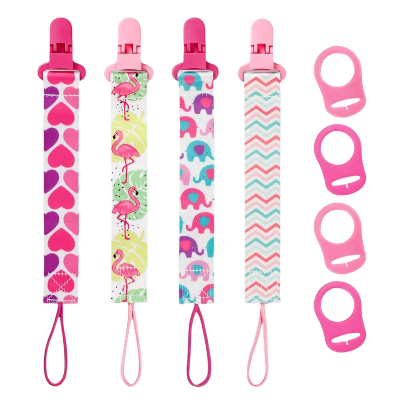 Pico-Clip-Schnullerband für Babys – Sicher, langlebig und einfach zu befestigen, 8er-Pack