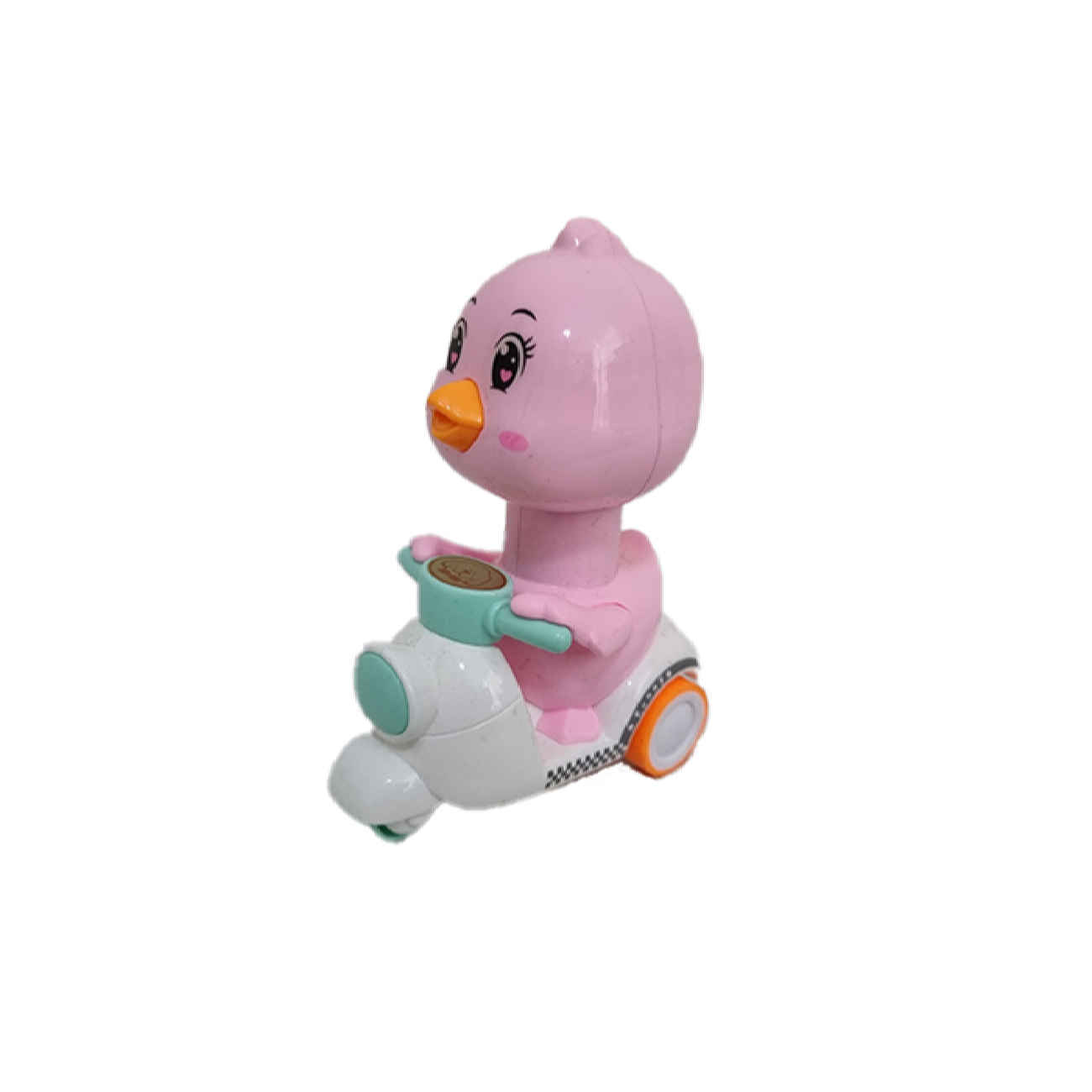 Rosa Entchen-Spielzeugmotorrad – Reibungsantrieb, batteriefrei und ideal für Kleinkinder