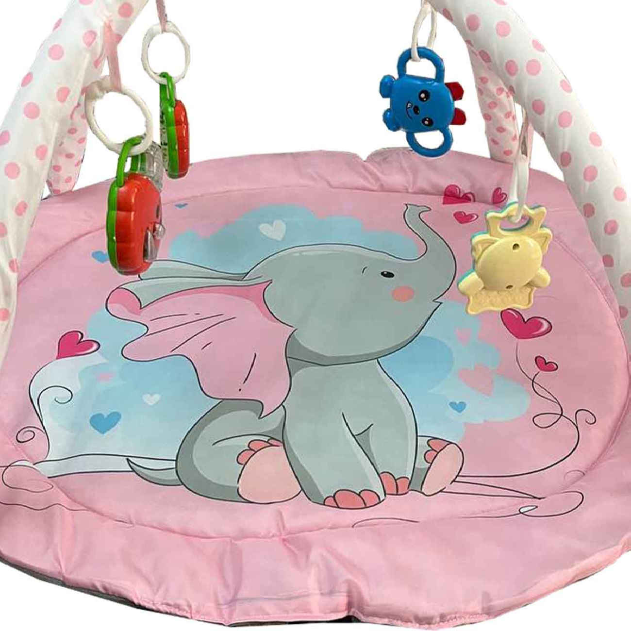 Rosa Elefanten-Spielmatte – Sanftes und behagliches Abenteuer für Ihr Baby