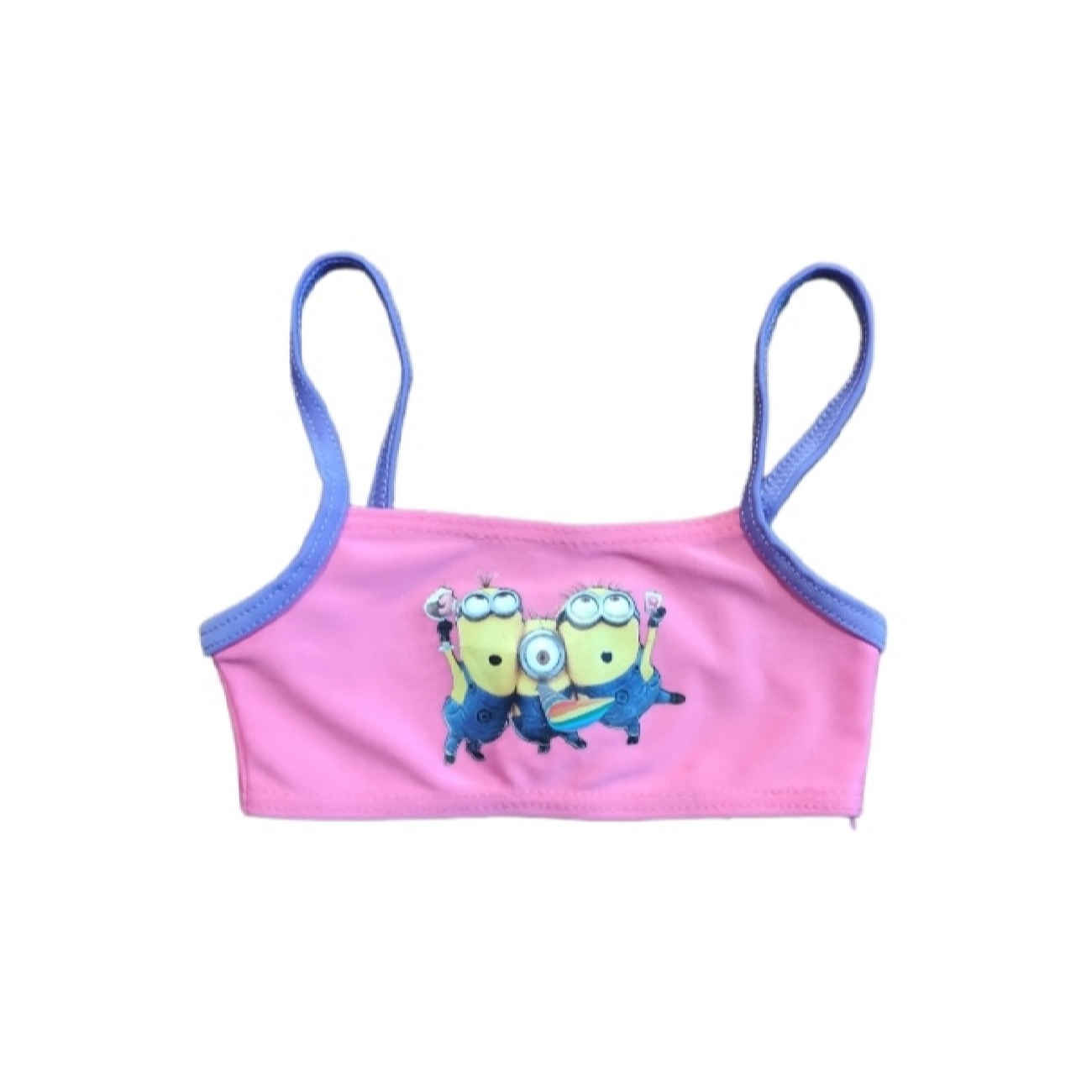 Rosa Mädchenkleid mit drei Minions-Motiven – Niedlich und Bequem für Babys bis 30 Monate