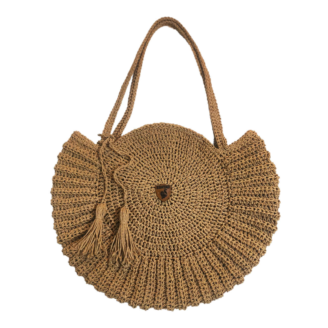 Raffia-Schultertasche – Moderne handgewebte Tragetasche mit minimalistischer Gestaltung