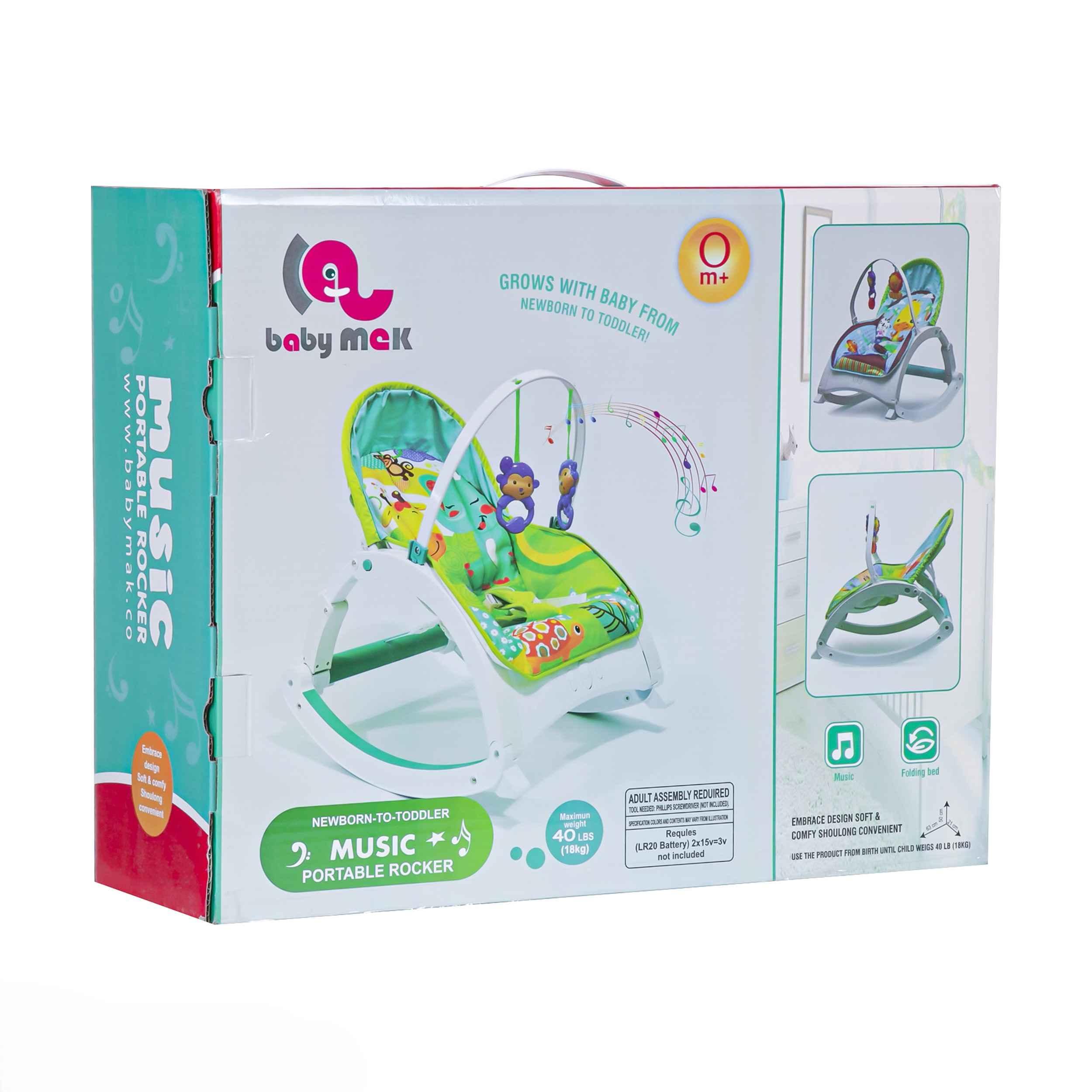 Sichere und bequeme manuelle Babywippe – Ideal für Zuhause und unterwegs