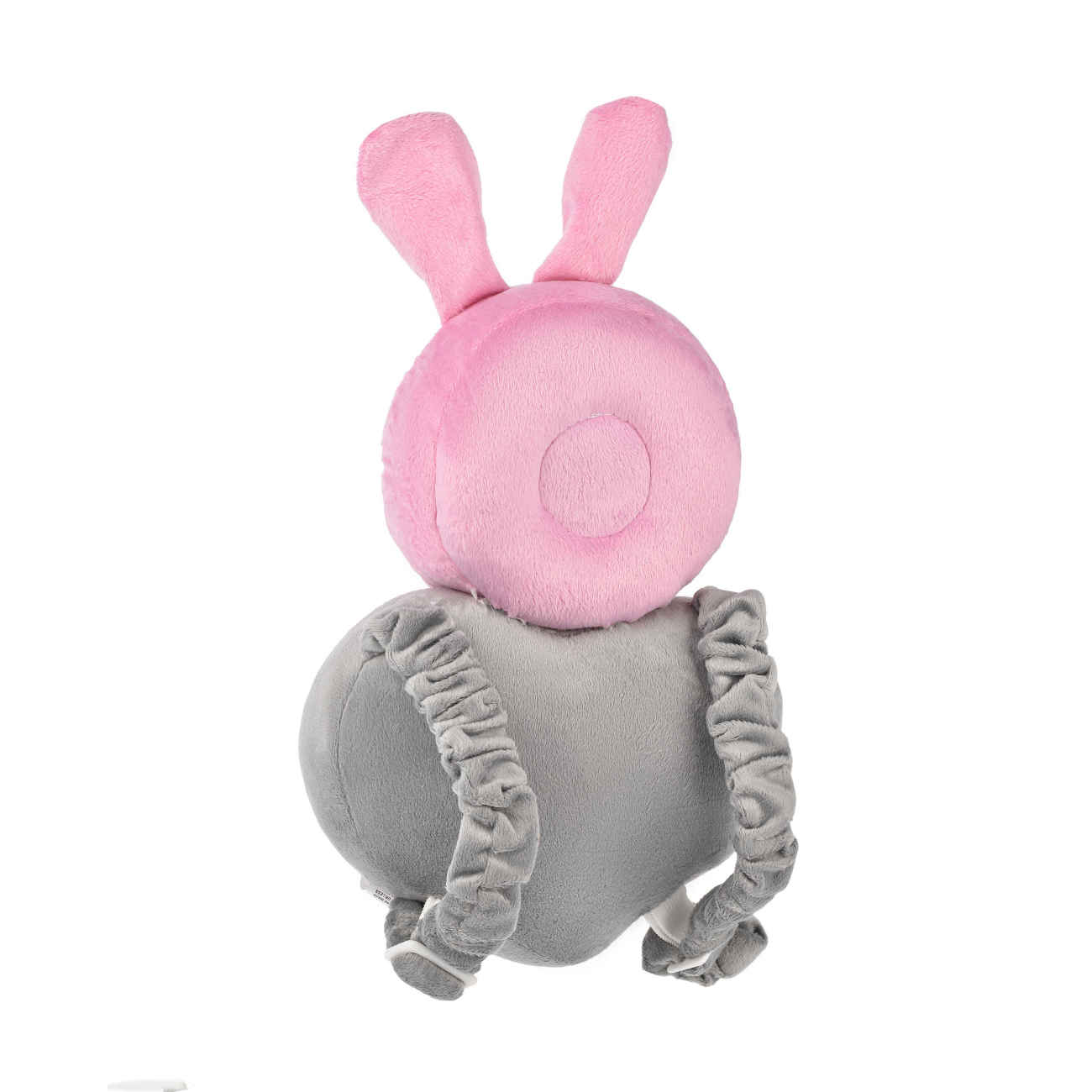 Weicher Flauschiger Kopfschutz für Babys – Niedliches Rosa Hasenmotiv für Neugeborene