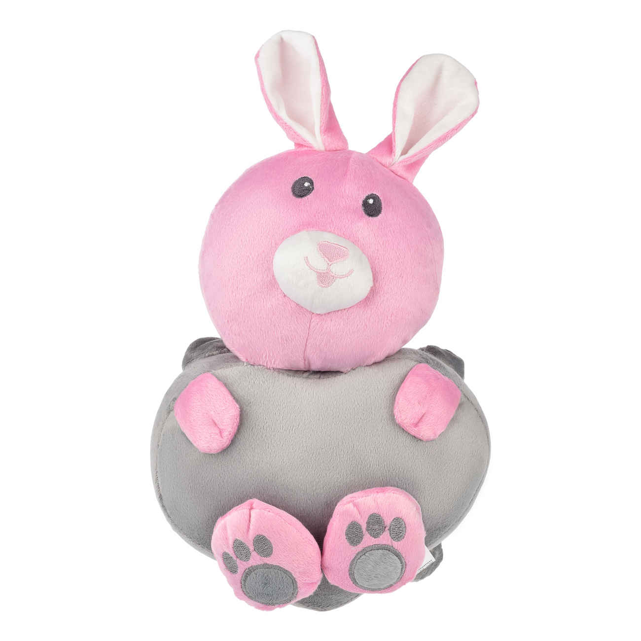 Weicher Flauschiger Kopfschutz für Babys – Niedliches Rosa Hasenmotiv für Neugeborene
