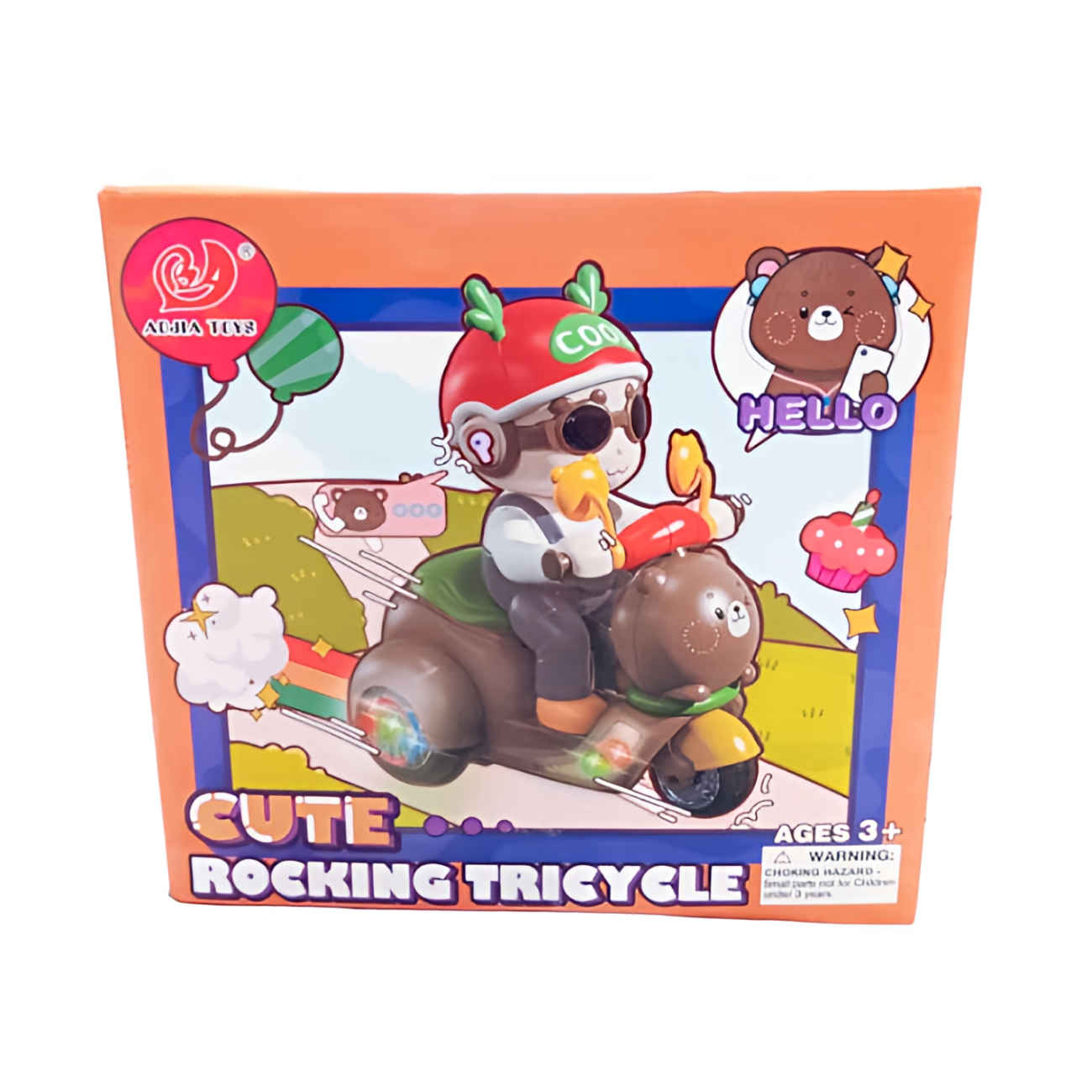 Stunt Rider Boy on Motorcycle Toy – Cartoon-Style and One-Wheel Action & Fun for Kids