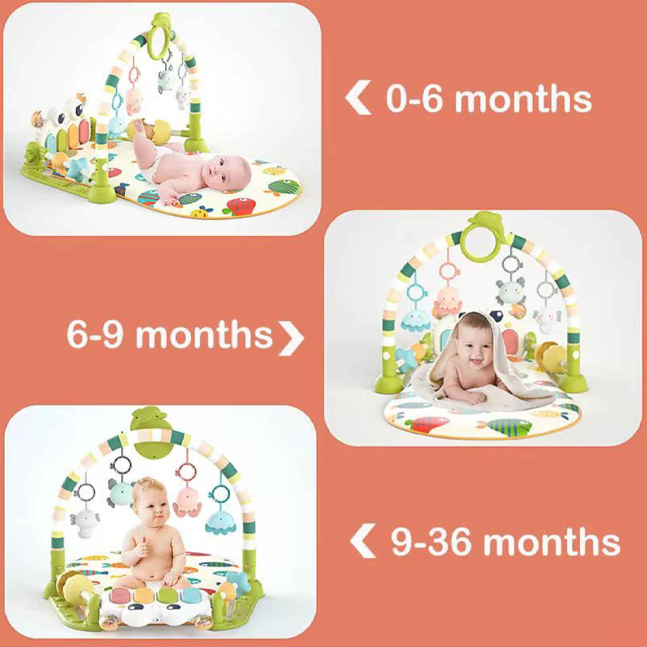 Stilvolle Spielmatte für Babyzimmer, Kinderstuben und Wohnbereiche