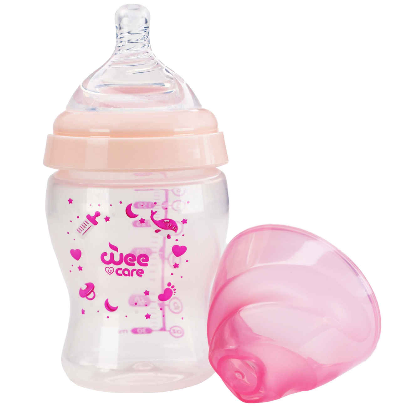 Wee Care Modell „Mama-Intuition“ – Weithals-Babyflasche – Kolikschutz, BPA-frei, 180 ml