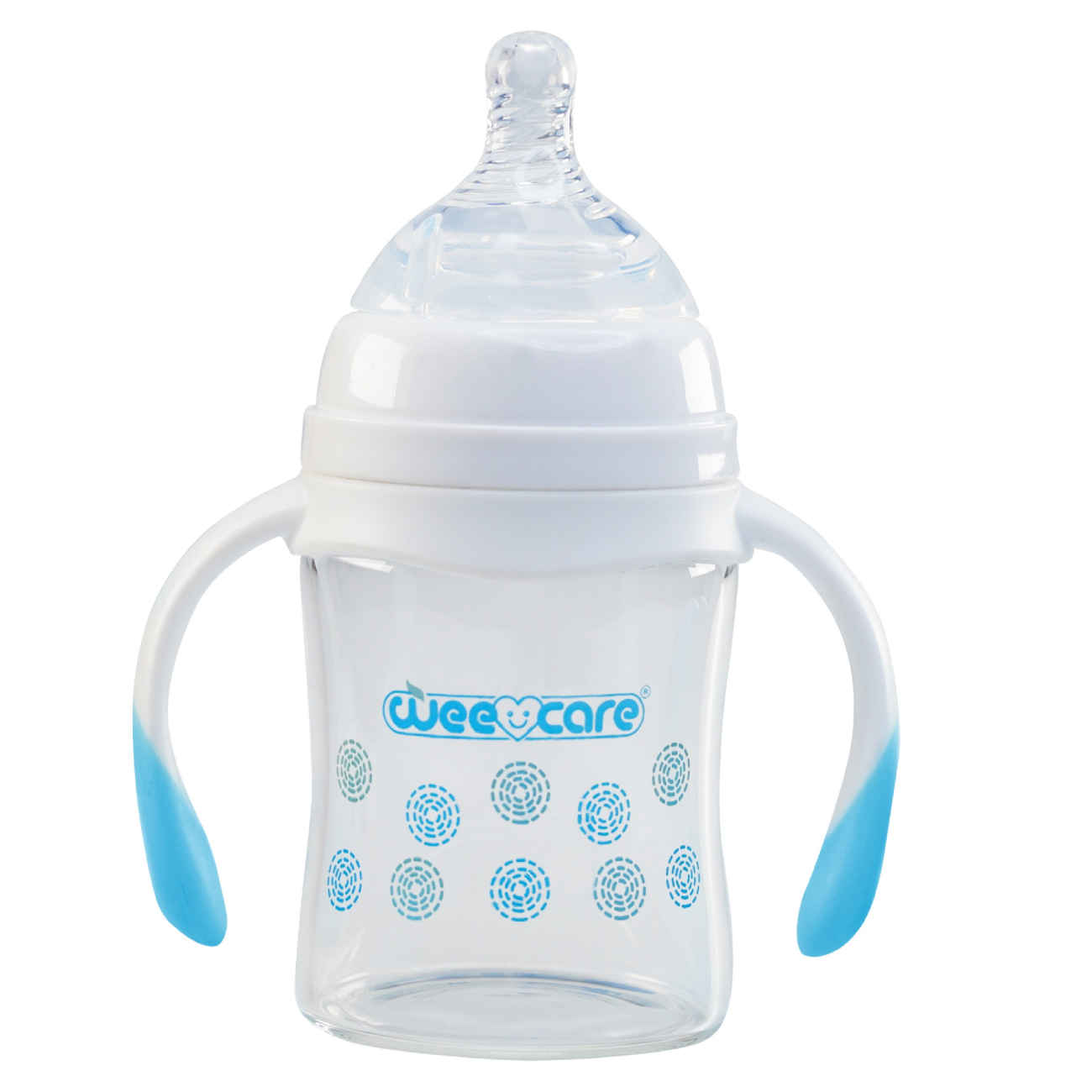 Wee Care Wide-Neck Pyrex Baby Bottle with Handles –120ml