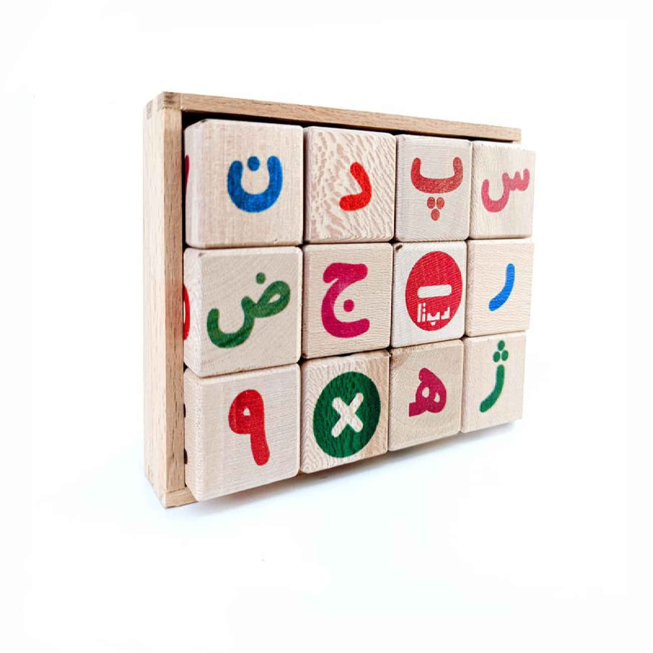 Holze­rne Alphabetblöcke für Kinder – Montessori-Lernspielzeug mit Buchstaben und Zahlen