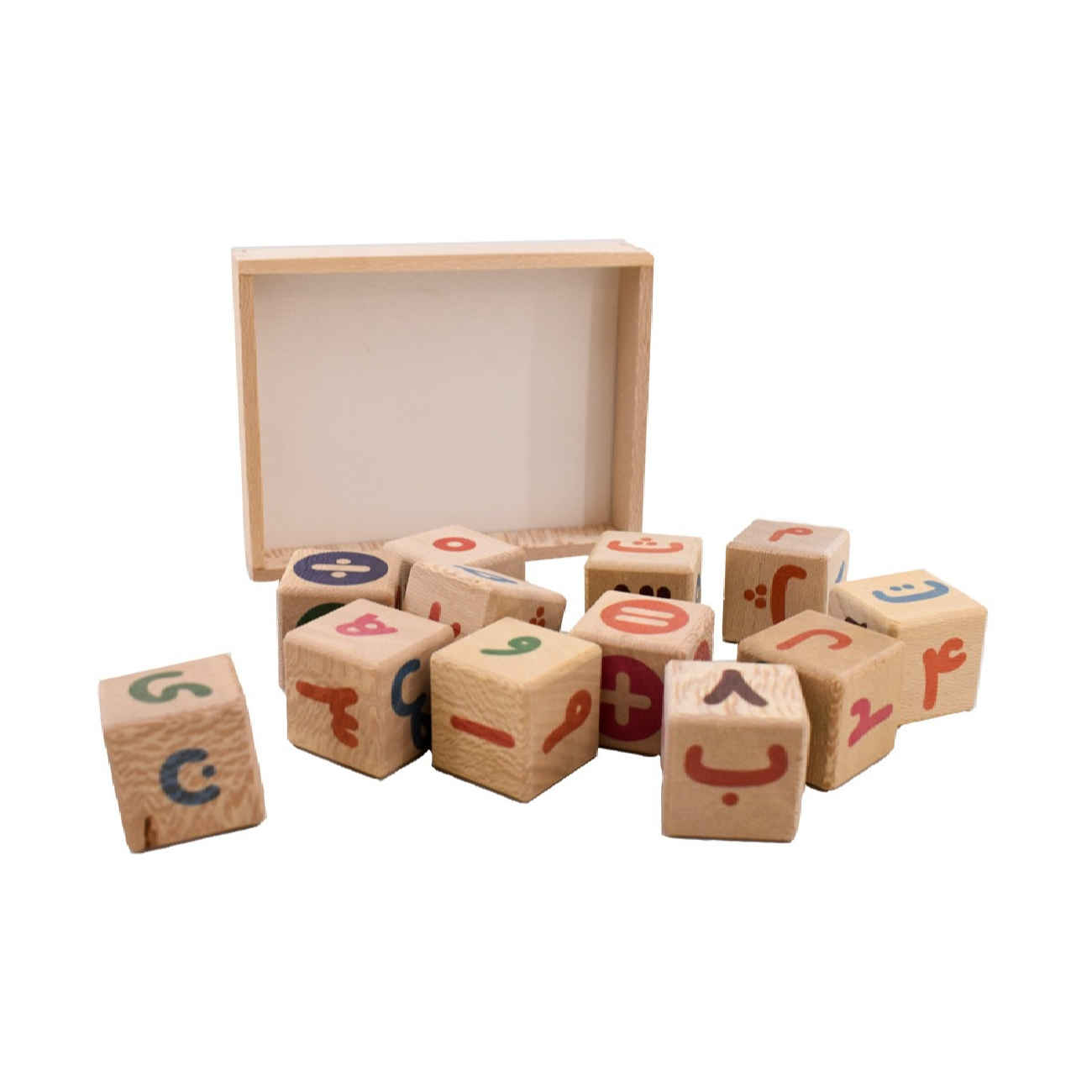 Holze­rne Alphabetblöcke für Kinder – Montessori-Lernspielzeug mit Buchstaben und Zahlen