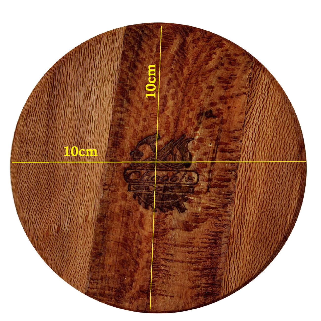 Holz-Aschenbecher inspiriert von der Natur in Hellbraun
