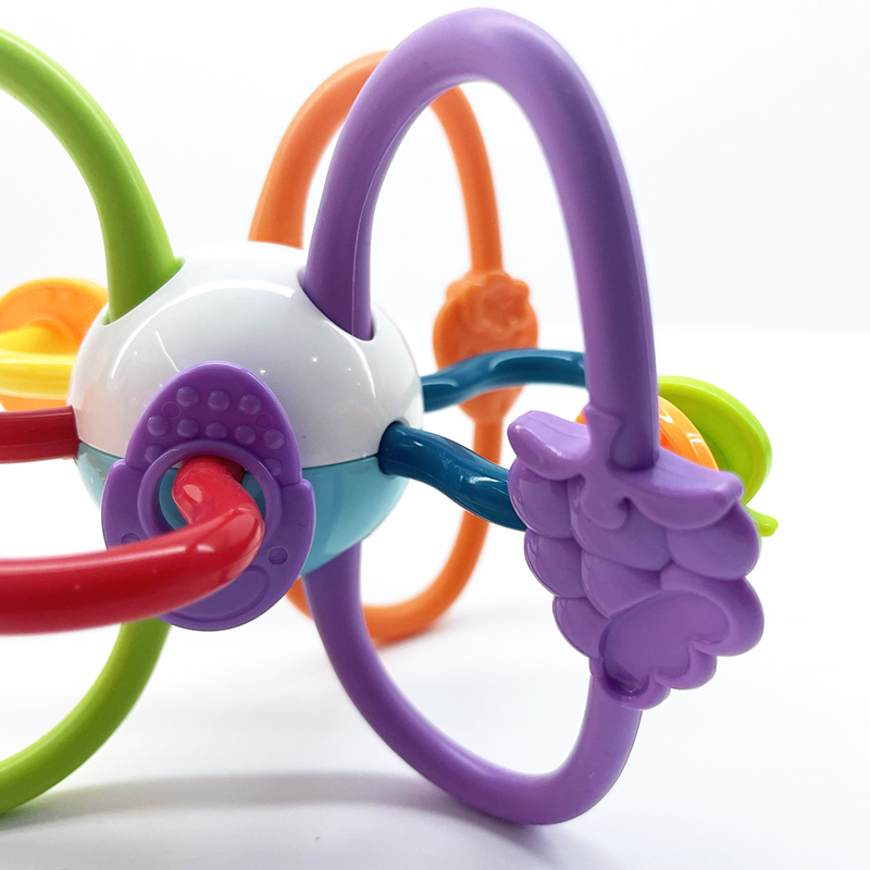 Hanger Baby-Beißring mit lustiger Galaxie-Rassel und Obst-Design